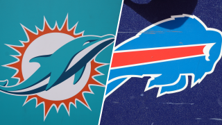 Logotipo de los Miami Dolphins y logotipo de los Buffalo Bills