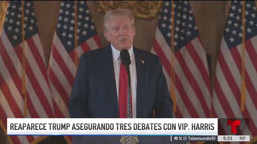 “Lo espero con ansias”: Trump aceptó tener tres debates con Kamala Harris