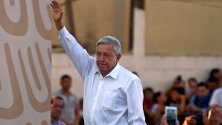 El presidente Andrés Manuel López Obrador durante una visita a Badiraguato, Sinaloa, el 15 de febrero del 2019.