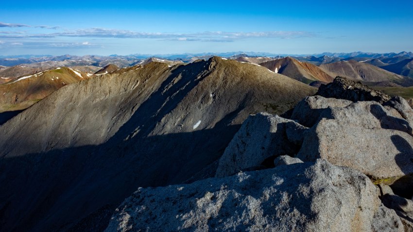 Tabeguache Peak viewed from the summit of Mount Shavano