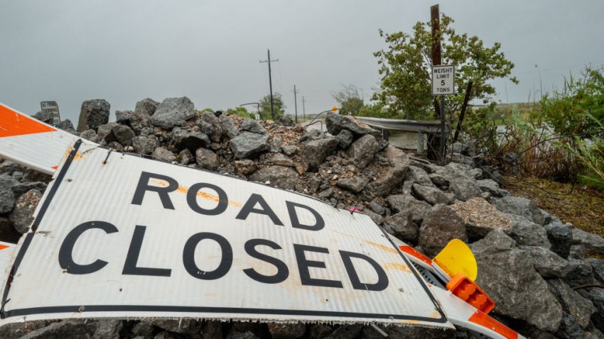 DULAC, LOUISIANA – SEPTEMBER 11: A road is blocked off ahead of Hurricane Francine’s arrival on September 11, 2024 in Dulac, Louisiana. Hurricane Francine maintains its Category 1 classification and is projected to make landfall along the Louisiana coast later this afternoon. Weather analysts are predicting 90mph winds near the eye and a strong storm surge along the coast. (Photo by Brandon Bell/Getty Images)