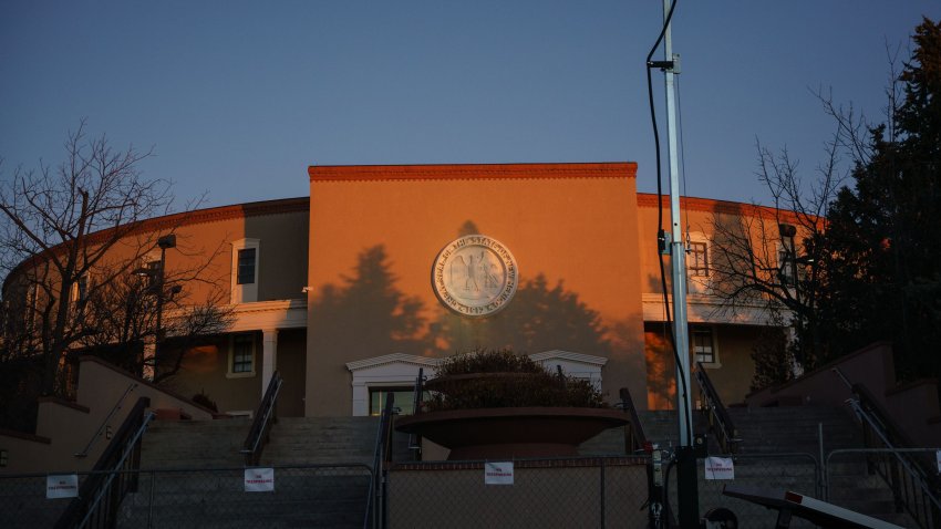 The New Mexico Capitol is pictured in Santa Fe, New Mexico on January 17, 2021, during a nationwide protest called by anti-government and far-right groups supporting US President Donald Trump and his claim of electoral fraud in the November 3 presidential election. – The FBI warned authorities in all 50 states to prepare for armed protests at state capitals in the days leading up to the January 20 presidential inauguration of President-elect Joe Biden. (Photo by PAUL RATJE / AFP) (Photo by PAUL RATJE/AFP via Getty Images)