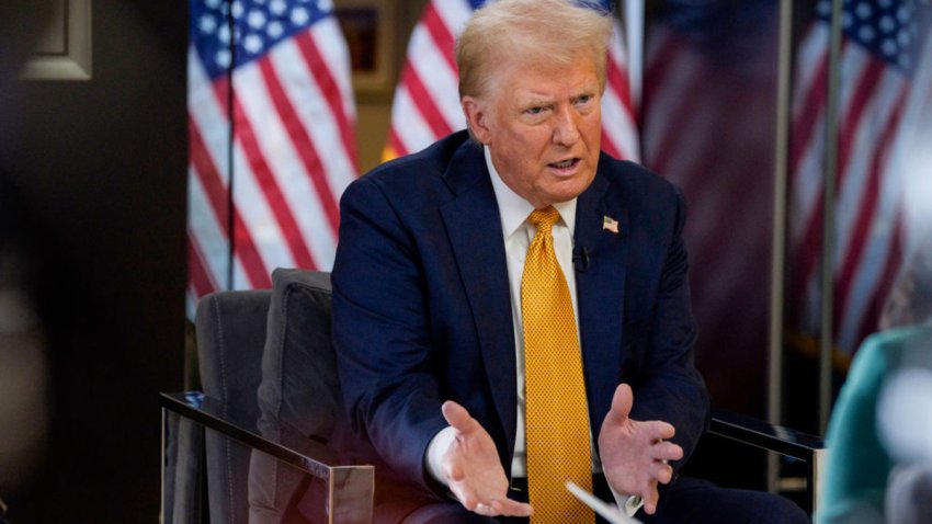 MEET THE PRESS — Moderator Kristen Welker Interviews President-Elect Donald Trump — Pictured: President-elect Donald Trump — (Photo by: Peter Kramer/NBC via Getty Images)