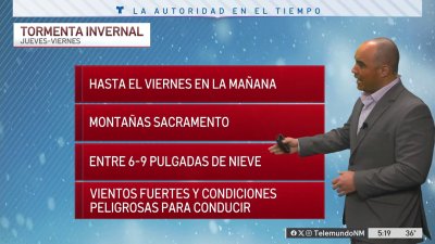 Pronóstico del tiempo 8 de enero