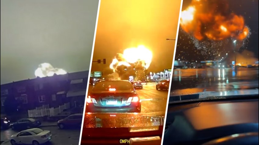 3 images of plane crash