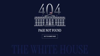 "Error 404": así aparece la página antes en español de La Casa Blanca.