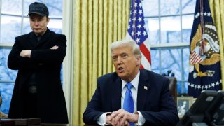 Elon Musk y Donald Trump en el Despacho Oval de la Casa Blanca.