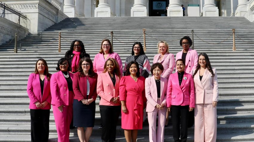 Congresistas demócratas visten de rosa en el discurso de Trump para protestar contra él