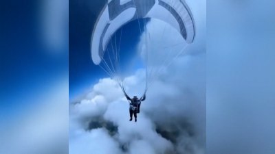 En video: parapentista chino sobrevive tras ascender a las nubes sin oxígeno