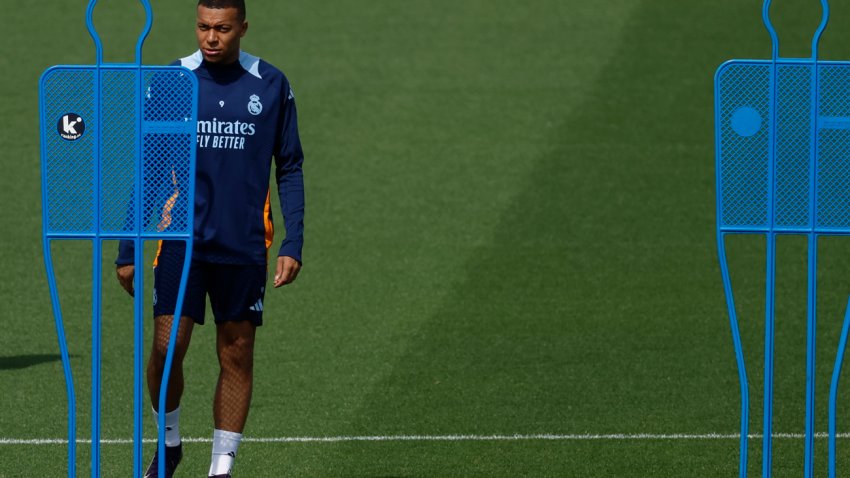 Fotografía de archivo del 17/05/2025 del delantero del Real Madrid Kylian Mbappé. EFE/Mariscal