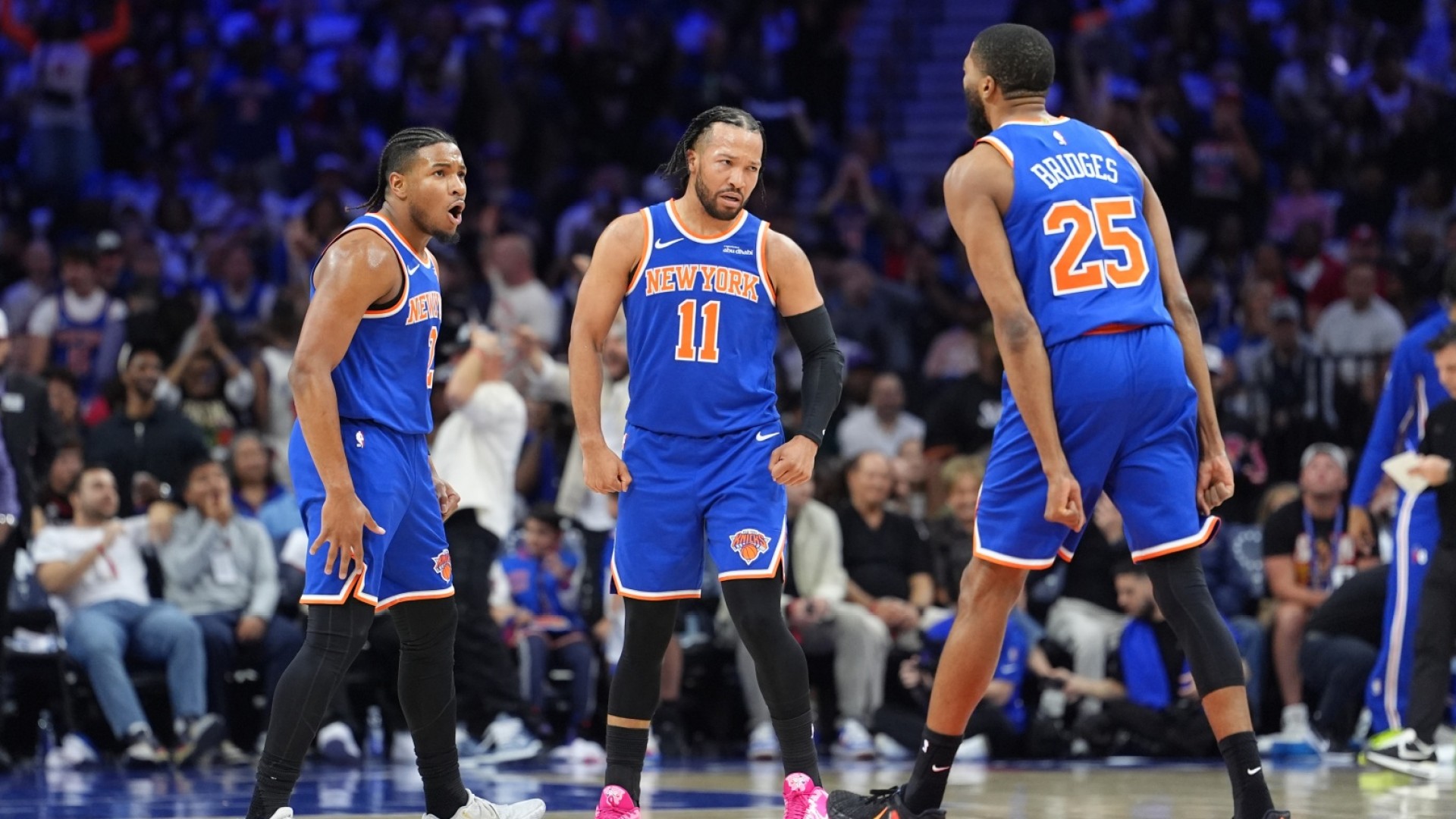 Watch highlights of the Knicks' 144-114 Game 4 win over the 76ers